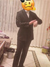 羅蒙（ROMON）斜條紋西服套裝男英倫商務(wù)正裝雙排扣新郎結(jié)婚加厚禮服西裝三件套 黑色 (西服+褲子+馬甲) XL 52 參考125-135斤左右 曬單實(shí)拍圖