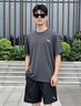 安踏（ANTA）運動(dòng)套裝男冰絲速干T恤短褲男士衣服休閑春夏季薄款足球服籃球服 男裝灰/基礎黑【速干】 XL 曬單實(shí)拍圖