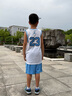 Jordan耐克AJ兒童背心 Nike23號(hào)男童籃球服夏季透氣無(wú)袖T恤 白色/苔蘚藍(lán) 曬單實(shí)拍圖