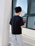 Lee兒童短袖T恤夏季2025新款圓領(lǐng)休閑寬松男女童半袖童裝中大童體恤 烏黑色 160 cm 曬單實(shí)拍圖