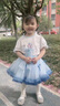 G.DUCKKIDS小黃鴨女童套裝春秋2024新款?lèi)?ài)莎公主裙甜美洋氣兒童紗裙開(kāi)衫外套 毛衣和裙子 120 尺碼5~6歲【110-120cm】 曬單實(shí)拍圖