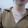 MZMZ鉑金項(xiàng)鏈女士PT950白金時尚蛇骨鏈情人節(jié)生日禮物送女友老婆 本地倉次日達(dá)/輕奢-蛇骨鏈項(xiàng)鏈 曬單實(shí)拍圖
