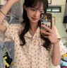 羽雅曼睡衣女夏季2025年新款短袖短褲碎花甜美學生可外穿家居服兩件套 木耳邊小碎花 L 【100-120斤】 曬單實拍圖