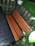 覃瀟公園長(cháng)椅戶(hù)外座椅長(cháng)條椅休閑椅花園庭院廣場(chǎng)園林景區景觀(guān)靠背坐椅 塑木 帶靠背 1.2米【高品質(zhì)升級 曬單實(shí)拍圖