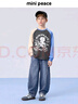 MiniPeace太平鳥童裝男童牛仔長(zhǎng)褲FAHAF1213 牛仔中藍(lán) 120cm 曬單實(shí)拍圖