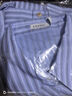 LAGOGO純棉藍白條紋刺繡長(cháng)袖襯衫女拉谷谷春秋新款清新百搭上衣 藍白(NV) XL 曬單實(shí)拍圖