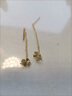 KUXA老鳳凰金店款彩金四葉草耳環(huán)鍍18k金耳線(xiàn)925鍍銀輕奢感2025新款耳 鑲鉆四葉草耳線(xiàn) 鍍18K金 曬單實(shí)拍圖