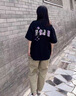 籬人歸美式hiphop高街短袖t恤男藤蔓花卉潮牌半袖重磅小領(lǐng)口半截袖男裝 黑色【升級(jí)款】 90買家的選擇 XL 曬單實(shí)拍圖
