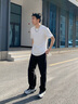 卡賓（CABBEEN）【速干彈力】寬松直筒休閑褲男2025夏新款戶外傘兵褲運動衛(wèi)褲 煤黑色01 M /170/48 曬單實拍圖