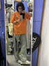 RATEWIN官方潮牌休閑褲男女款夏季直筒寬松百搭長褲三條杠潮流速干褲子男 草綠色（NE01） XL （推薦體重130-150斤） 曬單實拍圖