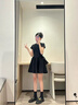 DGOV法式赫本風(fēng)黑色連衣裙夏天女2025年新款設計感小個(gè)子顯瘦收腰短裙 黑色/法式赫本風(fēng)黑色連衣裙（zt） S 建議80-90斤 曬單實(shí)拍圖