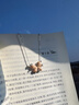 HEFANG何方珠寶星光蝴蝶鎖骨鏈項鏈女士輕奢高級感七夕情人節(jié)禮物送女友 淺木色 曬單實拍圖