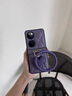 彩系小眾羽絨波浪紋暗紫色愛(ài)心手環(huán)適用于三星zflip5/4/6手機殼新款GalaxyW24Flip折疊屏網(wǎng)紅翻蓋女ins 【氣墊羽絨波浪紋-暗紫色+深紫大愛(ài)心+深紫圓手環(huán)】 三星W23 Flip 曬單實(shí)拍圖