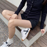 AJMG厚底德訓(xùn)鞋女2025夏季季楊冪同款真皮內(nèi)增高休閑阿甘鞋芭蕾板鞋 白色（真皮專柜品質(zhì)） 38 曬單實(shí)拍圖