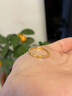 老鳳祥活口黃金戒指情侶款一對(duì)戒指簡(jiǎn)約足金七夕情人節(jié)禮物送女朋友老婆 凌光之戀戒指【女戒】約1.8g 曬單實(shí)拍圖