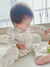 拉比嬰兒綁帶連體衣新生兒長(zhǎng)袖純棉男女寶寶夏季哈衣爬服2件裝 全開連體衣 2件裝 80cm 曬單實(shí)拍圖