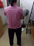 富夕中年媽媽短袖運(yùn)動(dòng)服套裝女夏季2025新款立領(lǐng)t恤洋氣中老年兩件套 玫紫+九分褲 3XL 建議115-130斤 曬單實(shí)拍圖