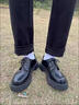YIMENGTO伊門(mén)駝皮鞋男四季款馬丁靴英倫商務(wù)正裝大頭厚底增高結婚新郎休閑德比鞋 43 曬單實(shí)拍圖