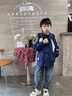 G.DUCKKIDS童裝男童秋裝外套2025新款兒童沖鋒衣春秋款中大童秋季風(fēng)衣洋氣潮 藏青色 150 cm 曬單實(shí)拍圖