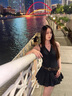 西兒辣妹無(wú)袖v領(lǐng)掛脖條紋露肩連衣裙女夏季百褶裙露背短裙a字裙子 藏藍(lán)色+腰帶 L 105-115 曬單實(shí)拍圖
