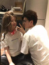 MDlila一長一短情侶裝夏季短袖t恤套裝2025男女同款寬松半袖定制衣服 （簡單的愛）男白+女白（短款） L 男+女S 曬單實拍圖