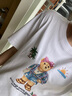 Teenie Weenie小熊女裝圓領(lǐng)T恤夏季清新活力休閑印花短袖 白色 S 曬單實(shí)拍圖