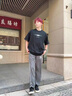 ARNTARE官方潮牌冰絲褲子男生夏季薄款寬松運(yùn)動(dòng)休閑褲青少年直筒闊腿長褲 黑色（NE01） XL （體重130-145斤） 曬單實(shí)拍圖