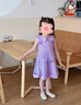 迪士尼女童夏季休閑連衣裙2025新款女孩刺繡夏裝公主裙童裝網(wǎng)紗裙子 紫色 蝴蝶位置隨機(jī) 100 cm 曬單實(shí)拍圖