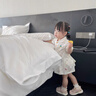 漢唐貝貝女童夏季連衣裙純棉嬰兒公主裙0洋氣女寶寶夏天polo衫短袖T恤裙子 桔色 110 (建議98-105cm 3-4周歲） 曬單實拍圖