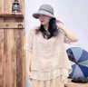DAVEY MODE套裝女2025女士夏季衣服新款民族風(fēng)寬松顯瘦遮肚氣質(zhì)兩件套 卡其【倆件裝】 L :100-120斤 曬單實(shí)拍圖