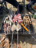 不銹鋼燒烤簽子家用針釬子燒烤用具鐵烤針簽字扁簽鋼烤串羊肉 不銹鋼圓簽33CM 20支 曬單實(shí)拍圖