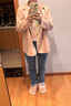 百圖betu女裝2025春季新款西裝百搭時(shí)尚通勤休閑西裝外套女2502T55 粉紅 S 曬單實(shí)拍圖