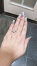 AVHE鉑金白戒指鉆戒 人工培育鉆石六爪戒鉆飾結(jié)婚禮物送女白金七夕 鉑金培育鉆戒-天使之吻 1克拉培育鉆石(D/VVS1/3EX/N) 曬單實拍圖
