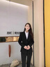 喵媚兒黑色西裝套裝女春秋新款職業(yè)裝大學(xué)生面試正裝氣質(zhì)工作服西服外套 單件黑色西裝 L 【建議98-107斤】 曬單實(shí)拍圖