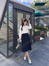 伯德小姐黑色職業(yè)西裝裙女夏季正裝直筒a字裙過膝長裙面試半身裙 QZ42 黑色【常規(guī)版】 更多人購買 L -適合110-120斤可穿 曬單實拍圖