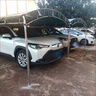 戶外擺攤帳篷停車棚防雨遮陽棚養(yǎng)殖篷流動酒席帳篷庭院帳篷天幕 墨綠色 【3米寬X3米長】墨綠色油布粗4腳 曬單實(shí)拍圖