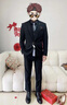 羅蒙（ROMON）春秋英倫帥氣條紋西服套裝男商務(wù)休閑正裝高端結(jié)婚修身新郎服西裝 9961 條紋-黑色 3件套(西服+西褲+襯衫) XL 適合120-135斤 曬單實(shí)拍圖