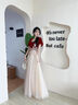 塞德勒敬酒服新娘025新款高端氣質(zhì)顯瘦結(jié)婚訂婚禮服回門禮服平時可穿 酒紅色 XL 曬單實(shí)拍圖