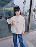 兜兜王國女童衛(wèi)衣2025新款兒童春秋洋氣時(shí)髦上衣女孩大童春裝網(wǎng)紅炸街衣服 米色 150 【建議身高140cm-150cm】 曬單實(shí)拍圖