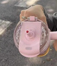 ONEDAY冰霸杯水杯大容量帶茶漏倉泡花茶杯女士生高顏值吸管飲用水杯夏天 粉色櫻花（直飲+吸管）860ml 曬單實(shí)拍圖