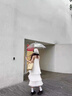 伊琦蕾（YIQILEI）蕾絲拼接白色吊帶連衣裙女夏季新款收腰海邊度假法式長裙仙女蛋糕 白色中長款 S 曬單實拍圖