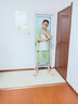羅蒙（ROMON）中袖西服套裝男綠色格子發(fā)型師短褲小西裝夏季新品薄款修身兩件套 2624綠色(短褲套裝) XL 曬單實拍圖