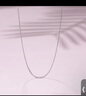 周六福（ZLF）S925銀飾項鏈女簡(jiǎn)約百搭鎖骨蛇骨鏈配飾素鏈銀鏈送女友 素鏈42cm 曬單實(shí)拍圖