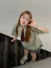 鹿依檸連衣裙女夏季2025新款女裝韓系減齡學(xué)院風(fēng)襯衫小個(gè)子顯高百褶短裙 綠色上衣+灰色百褶裙 M 曬單實(shí)拍圖