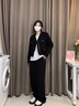 薩拉維夫休閑褲女2025春夏新款西裝褲垂感山本褲子小個(gè)子休閑闊腿褲女 黑色小個(gè)子款(身高145155CM) 均碼 XS 建議體重8090斤 曬單實(shí)拍圖