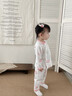 優(yōu)奇嬰兒夏季套裝薄款一歲兒童純棉長袖空調(diào)服夏裝分體兩件套寶寶衣服 粉色【后背網(wǎng)眼，舒適透氣】 80 曬單實(shí)拍圖