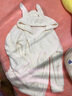芳嬪毛絨外套女冬季可愛毛絨絨加絨加厚開衫奶兔耳朵羊羔新款軟糯毛茸 白色 [夾棉] 加厚 S 曬單實(shí)拍圖