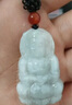 曼麗翠【七夕禮物】 糯種翡翠觀音吊墜菩薩玉墜緬甸玉佩送男友中號 曬單實拍圖