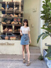 Calvin KleinJeans25春夏新款女士潮流復(fù)古ck性感辣妹淺藍(lán)色牛仔短裙47B738G W99-牛仔淺藍(lán) XXS 25 曬單實(shí)拍圖
