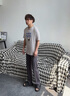 秋鹿睡衣男士純棉家居服套裝圓領(lǐng)套頭新款短袖長褲兩件套可外穿居家服 曬單實拍圖